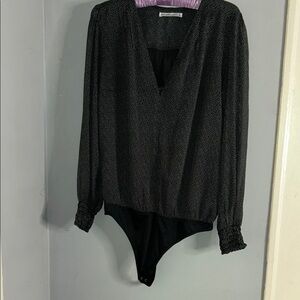Chic Black and White Polka Dot Bodysuit